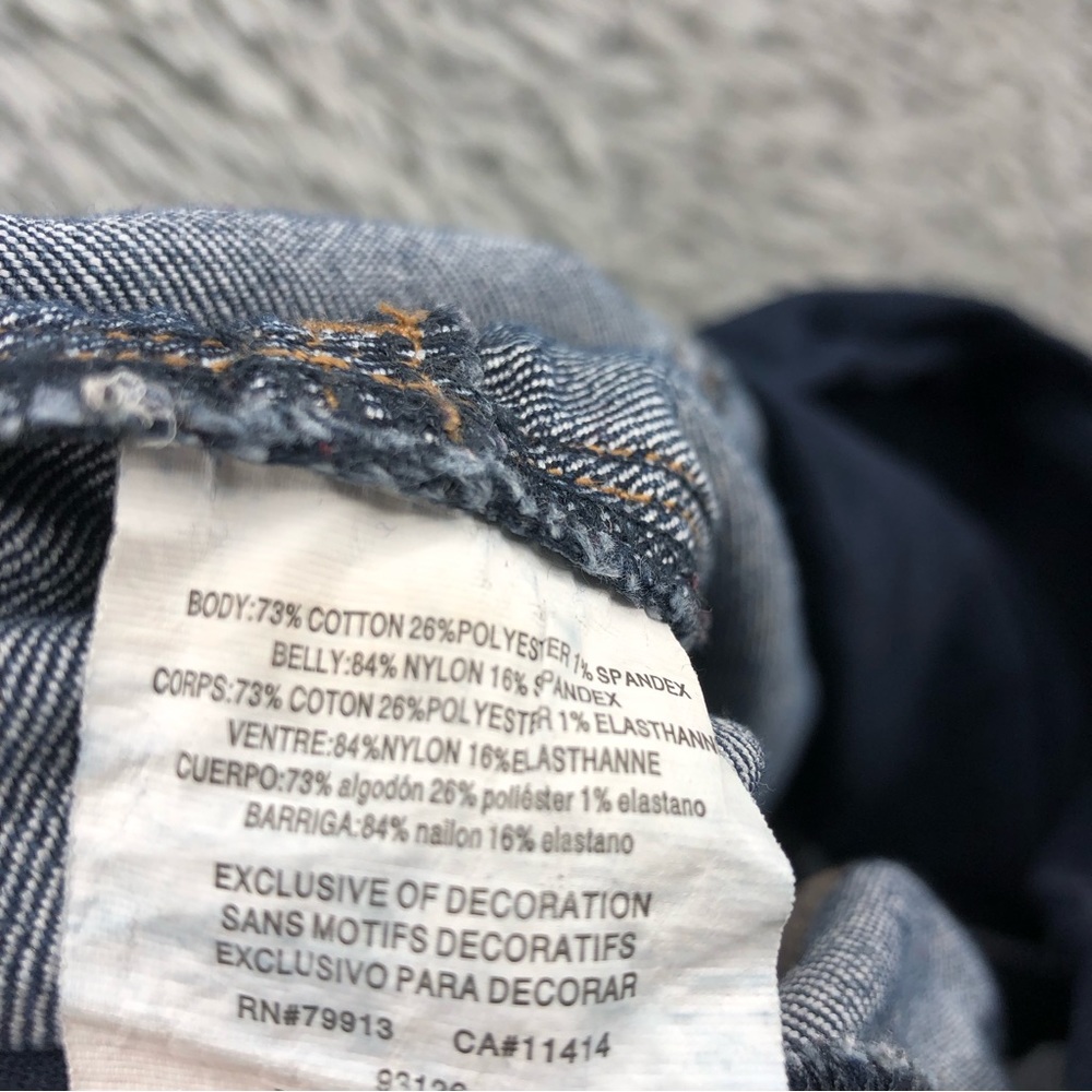 Indigo Jeans Blue Womens Petite XL Secret Fit Belly Denim Maternity - Picture 11 of 12